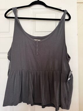 Lucky Brand Gray Peplum Camisole Tank